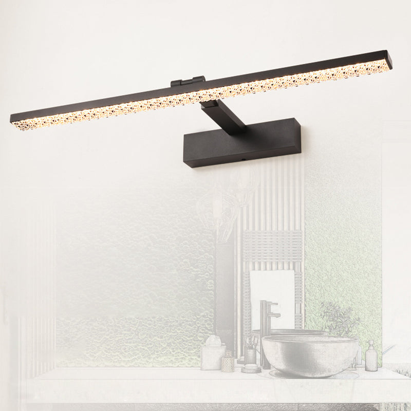 Aluminum Acrylic Rectangular Vanity Wall Lamp
