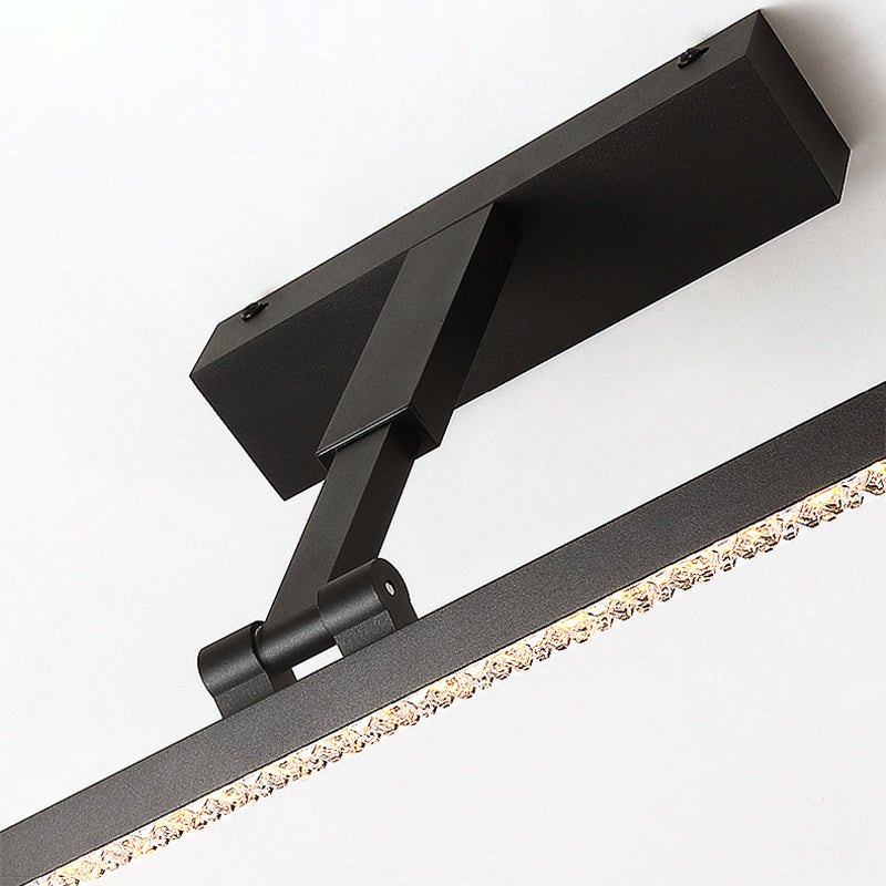 Aluminum Acrylic Rectangular Vanity Wall Lamp