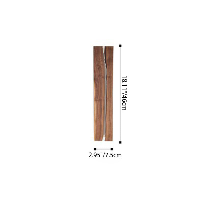 Solid Wood Resin Rectangular Wall Lamp