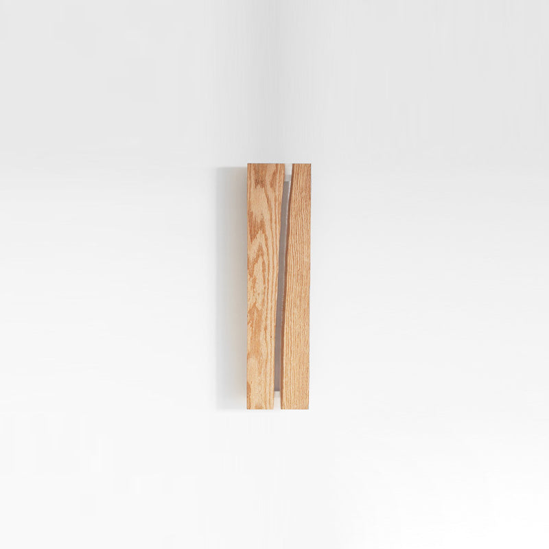 Solid Wood Resin Rectangular Wall Lamp