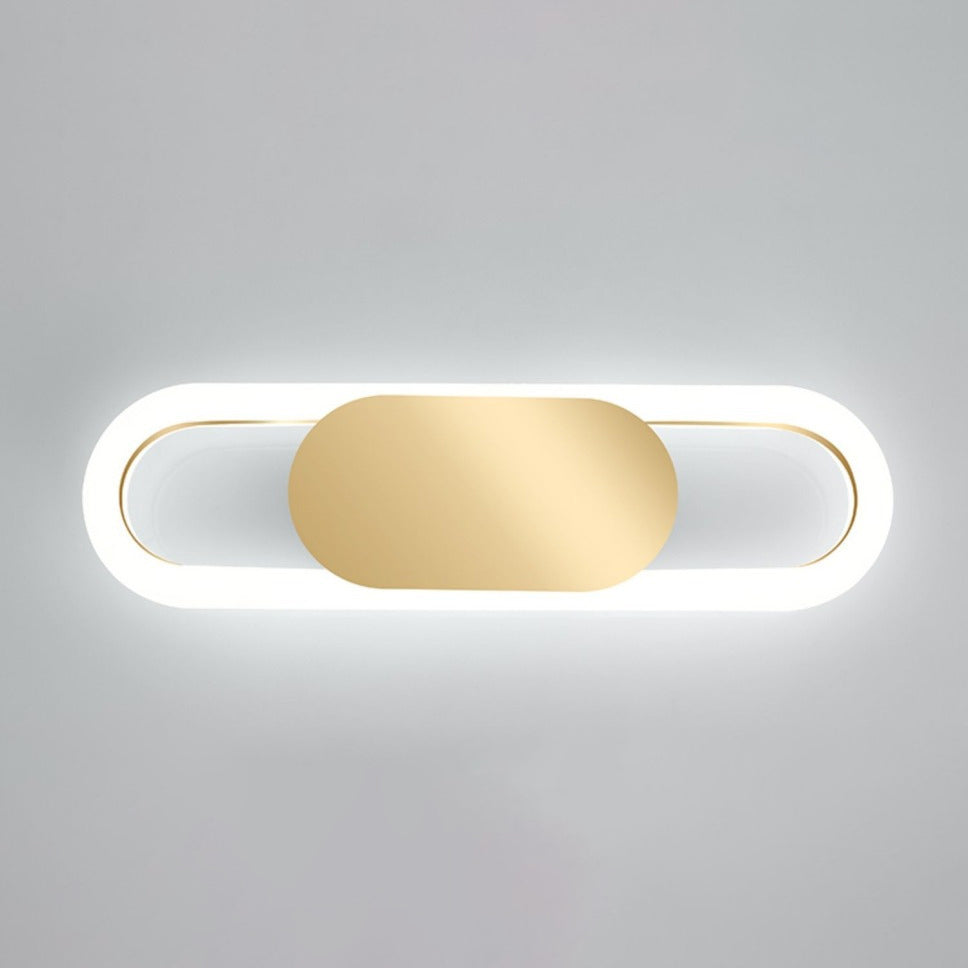 Metal Silicone Oval Bedroom Wall Lamp
