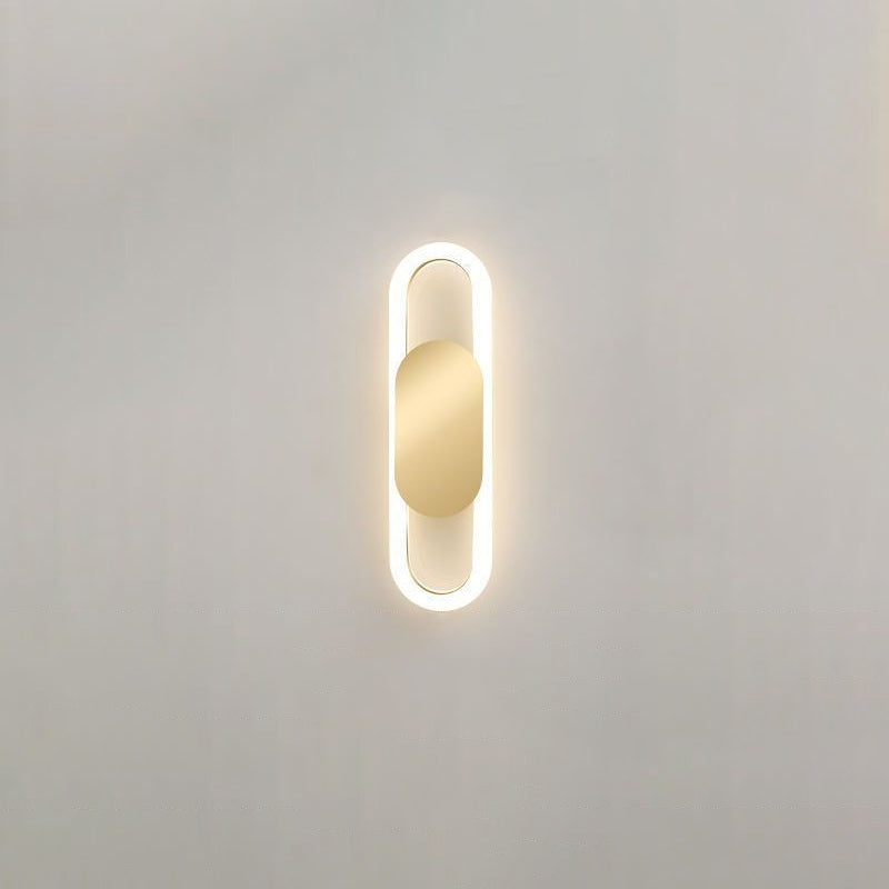 Metal Silicone Oval Bedroom Wall Lamp