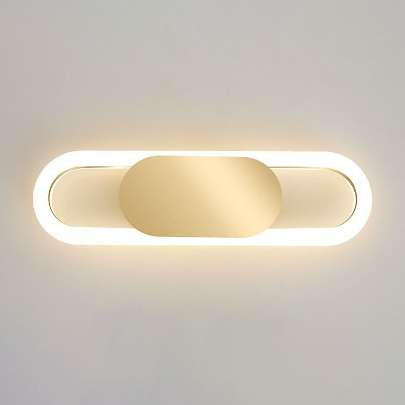 Metal Silicone Oval Bedroom Wall Lamp