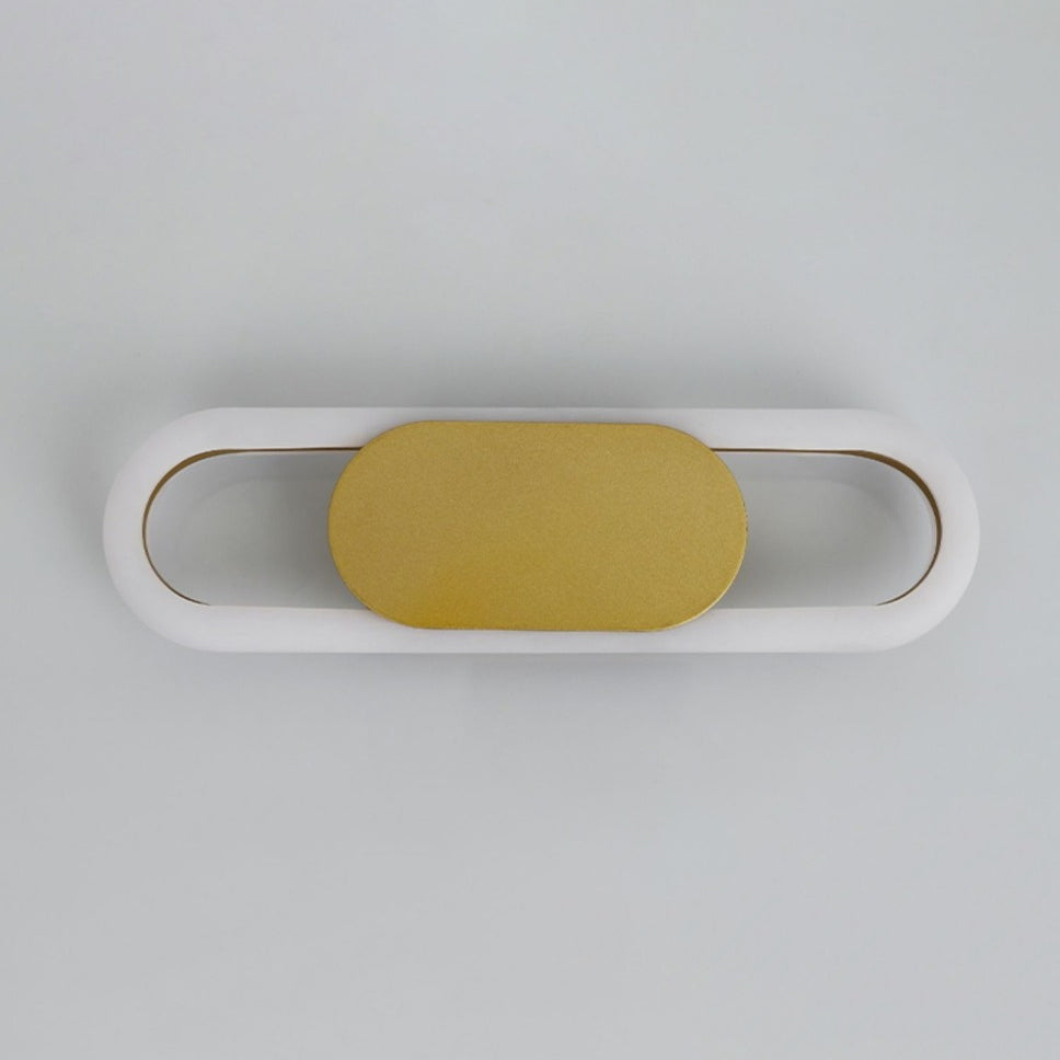 Metal Silicone Oval Bedroom Wall Lamp