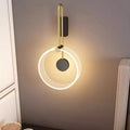 Metal Acrylic Round Bedroom Wall Lamp