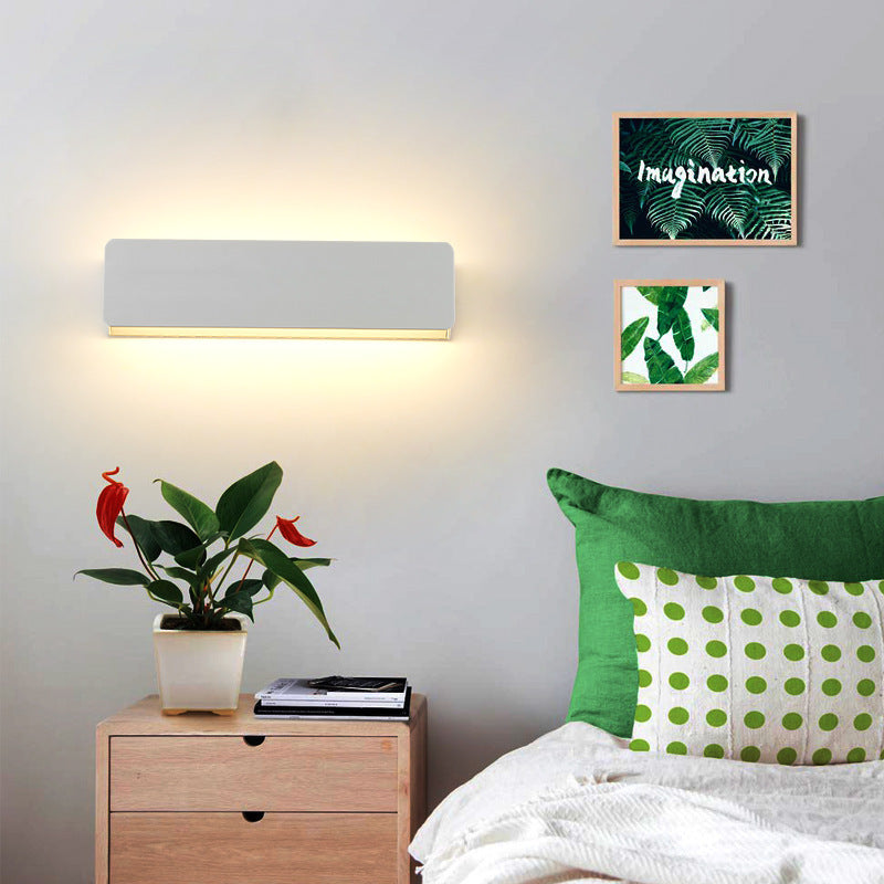 Aluminum Rectangular Bedroom Living Wall Lamp