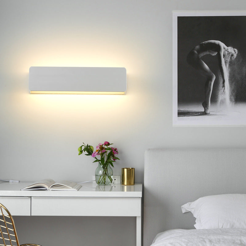 Aluminum Rectangular Bedroom Living Wall Lamp
