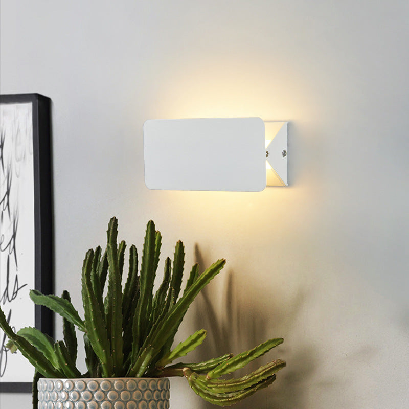 Aluminum Rectangular Bedroom Living Wall Lamp
