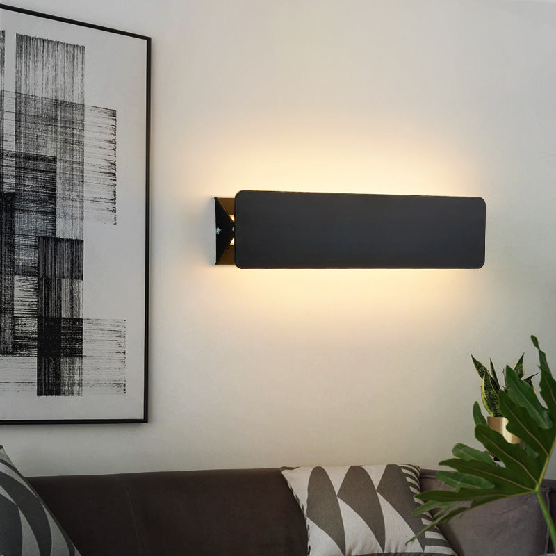 Aluminum Rectangular Bedroom Living Wall Lamp