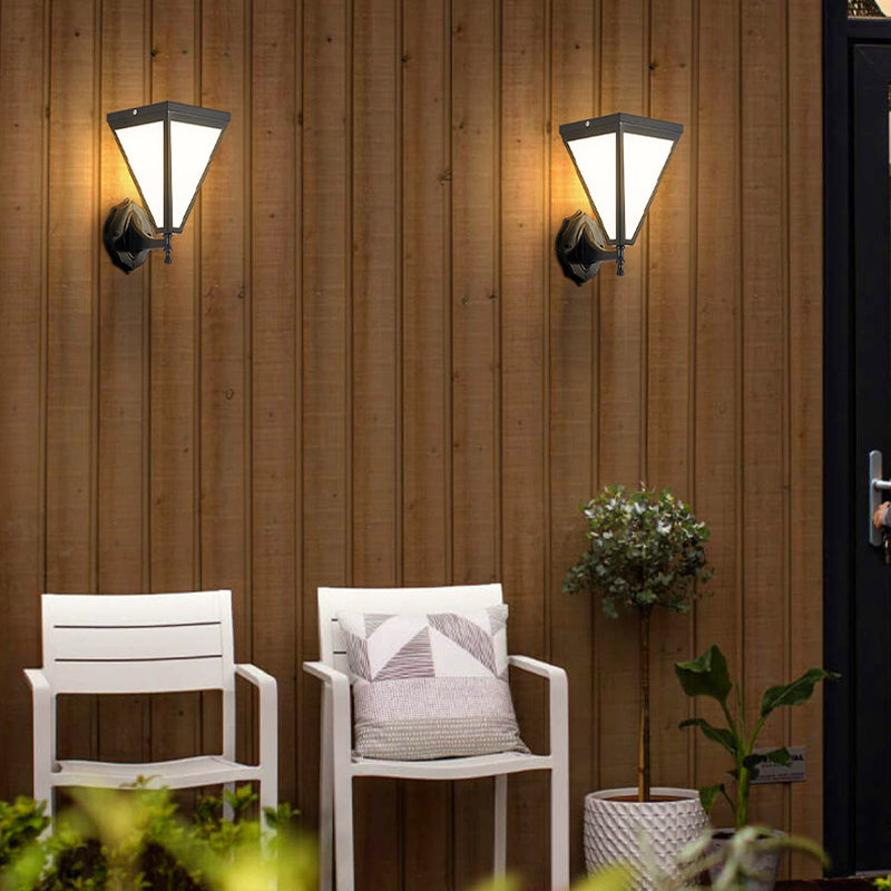 Galvanized Iron Acrylic Trapezoid Outdoor Light