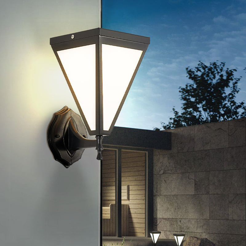 Galvanized Iron Acrylic Trapezoid Outdoor Light