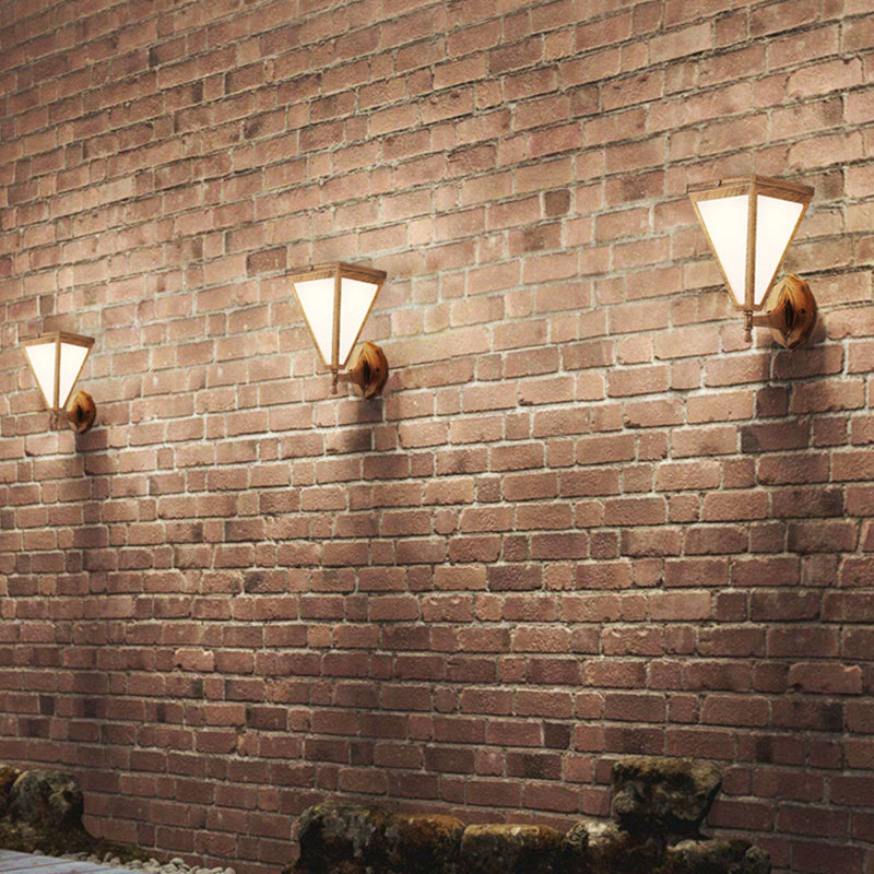 Galvanized Iron Acrylic Trapezoid Outdoor Light
