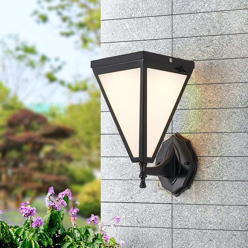 Galvanized Iron Acrylic Trapezoid Outdoor Light