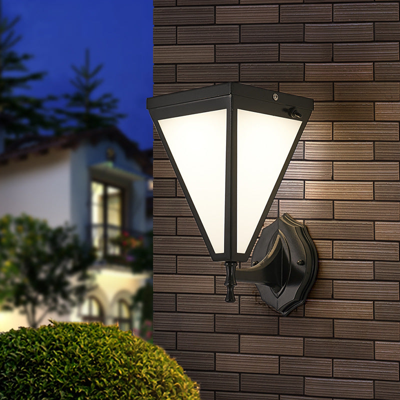 Galvanized Iron Acrylic Trapezoid Outdoor Light