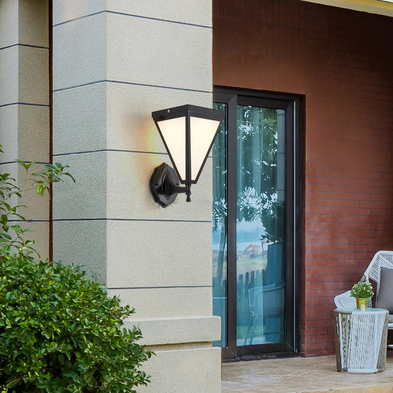 Galvanized Iron Acrylic Trapezoid Outdoor Light