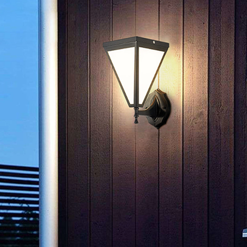 Galvanized Iron Acrylic Trapezoid Outdoor Light