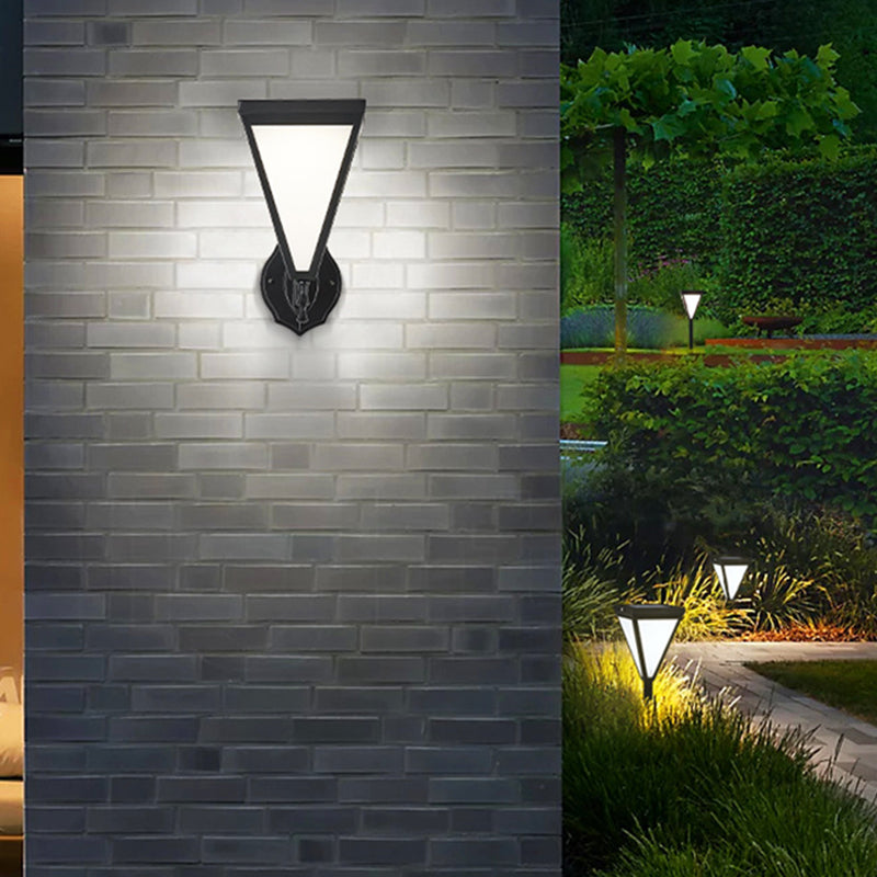Galvanized Iron Acrylic Trapezoid Outdoor Light