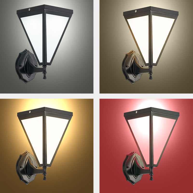 Galvanized Iron Acrylic Trapezoid Outdoor Light