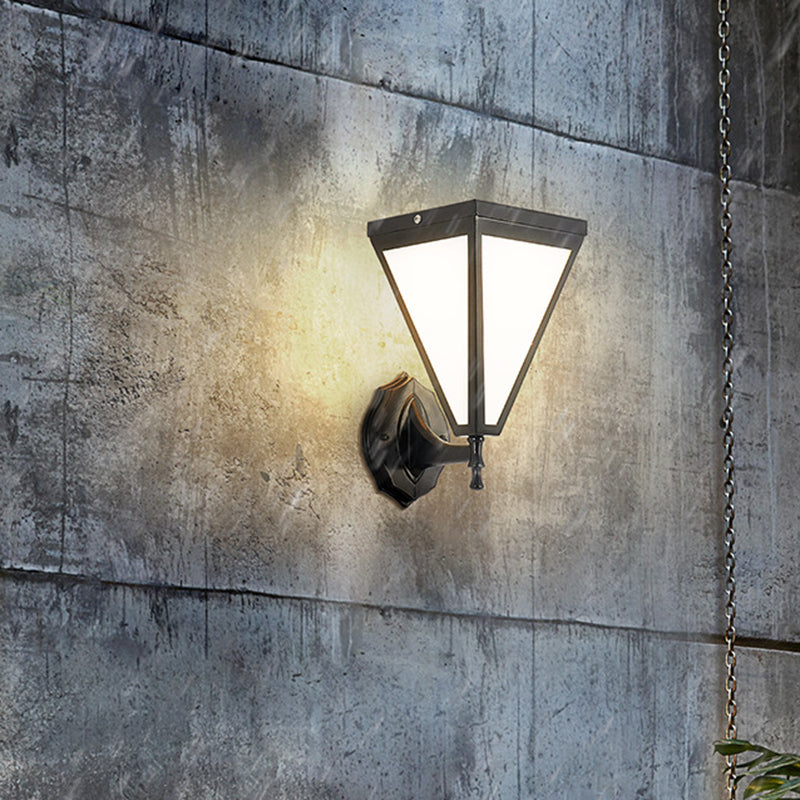 Galvanized Iron Acrylic Trapezoid Outdoor Light