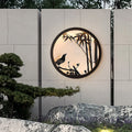Iron Acrylic Round Courtyard Outdoor Light