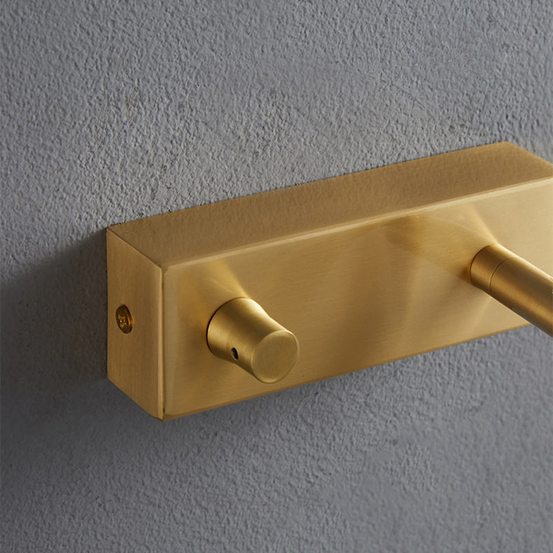 Brass Rectangle Cylinder Bedroom Wall Lamp
