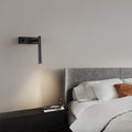 Brass Rectangle Cylinder Bedroom Wall Lamp