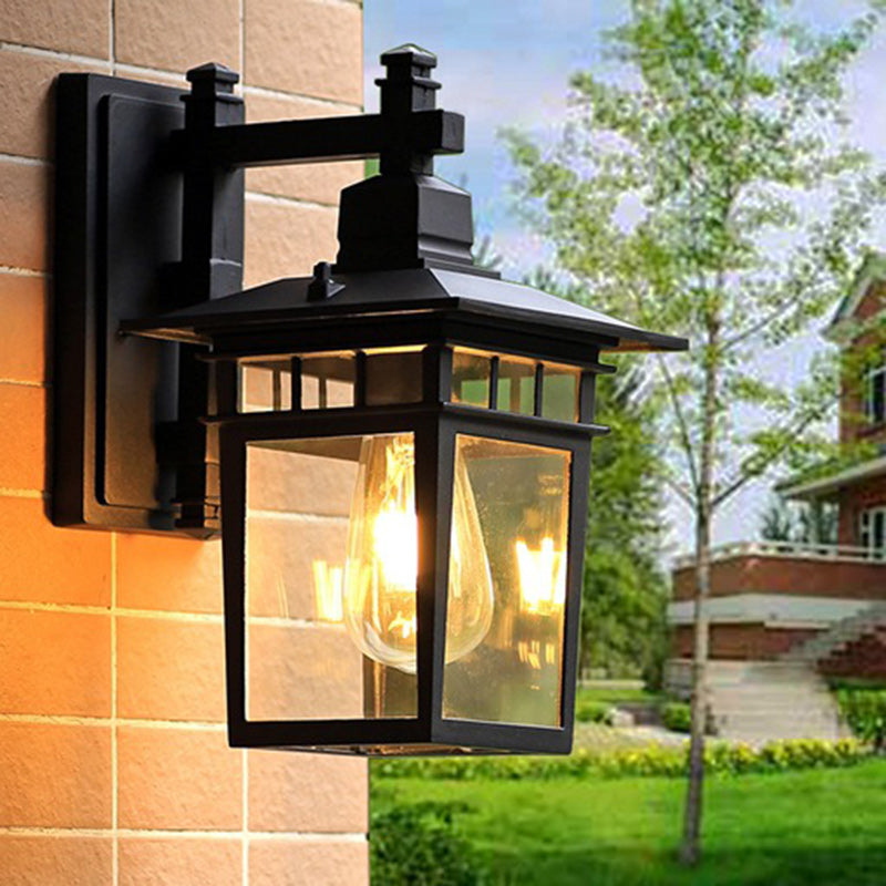 Cast Aluminum Iron Glass Outdoor Light