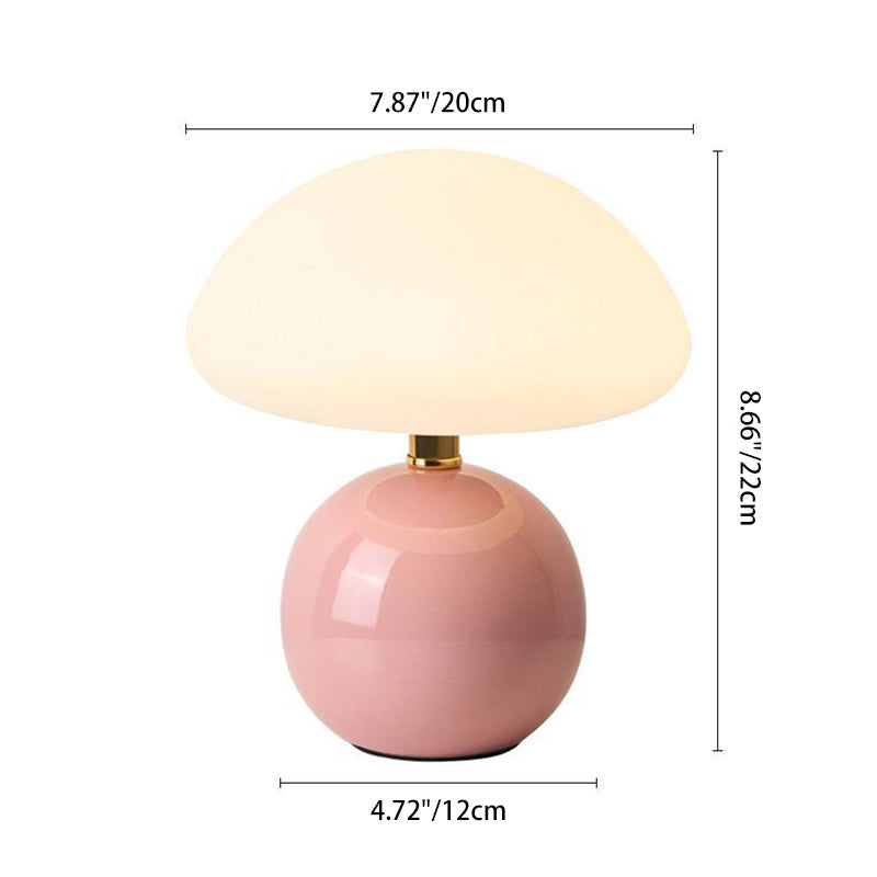 Ceramic Rotational Molding Mushroom-Shaped Table Lamp