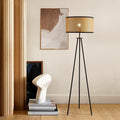 Rattan Iron Cylindrical Bedroom Floor Lamp