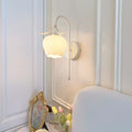 Iron Glass Acrylic Floral Wall Lamp