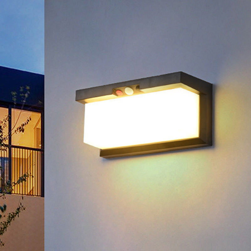 Plastic PC Rectangular Patio Outdoor Light