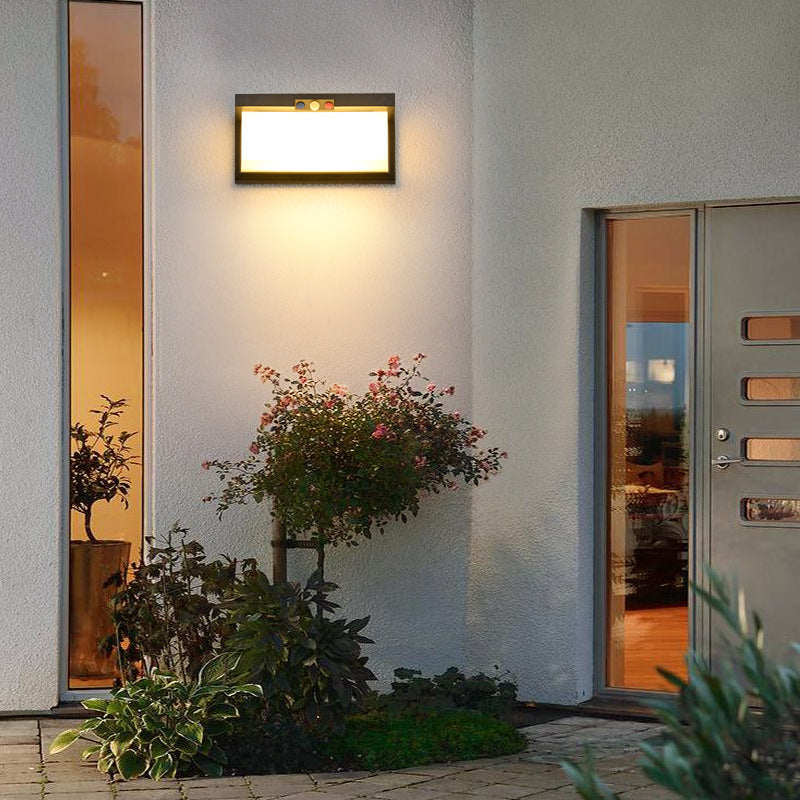 Plastic PC Rectangular Patio Outdoor Light