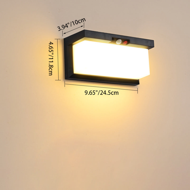 Plastic PC Rectangular Patio Outdoor Light