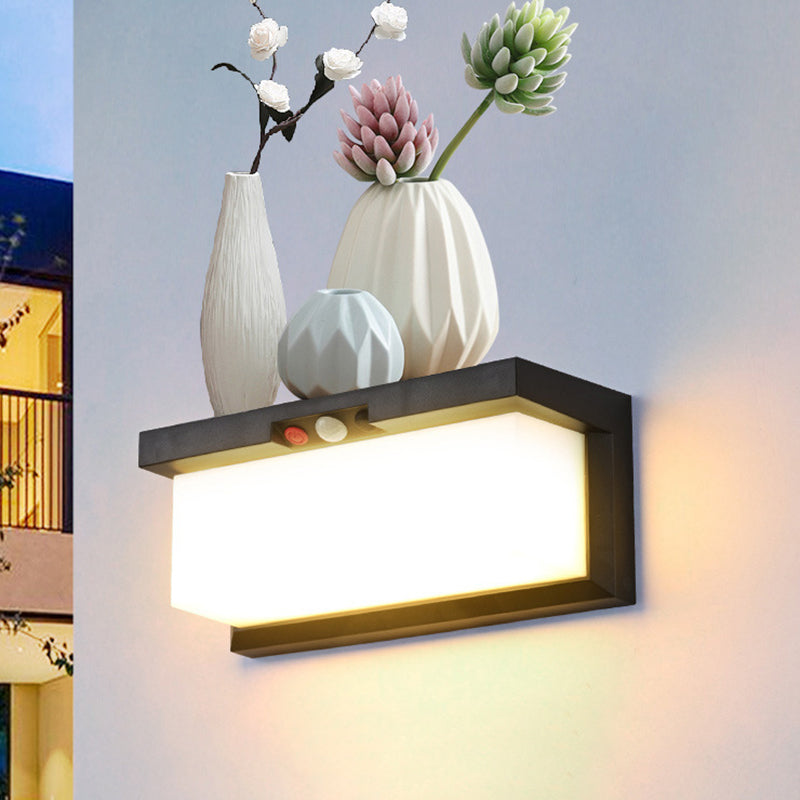 Plastic PC Rectangular Patio Outdoor Light