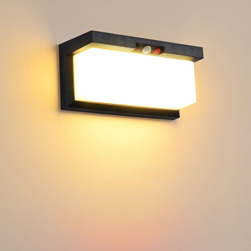Plastic PC Rectangular Patio Outdoor Light