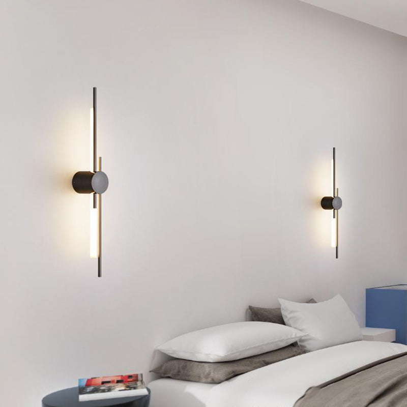 Brass Acrylic Linear Bedroom Wall Lamp