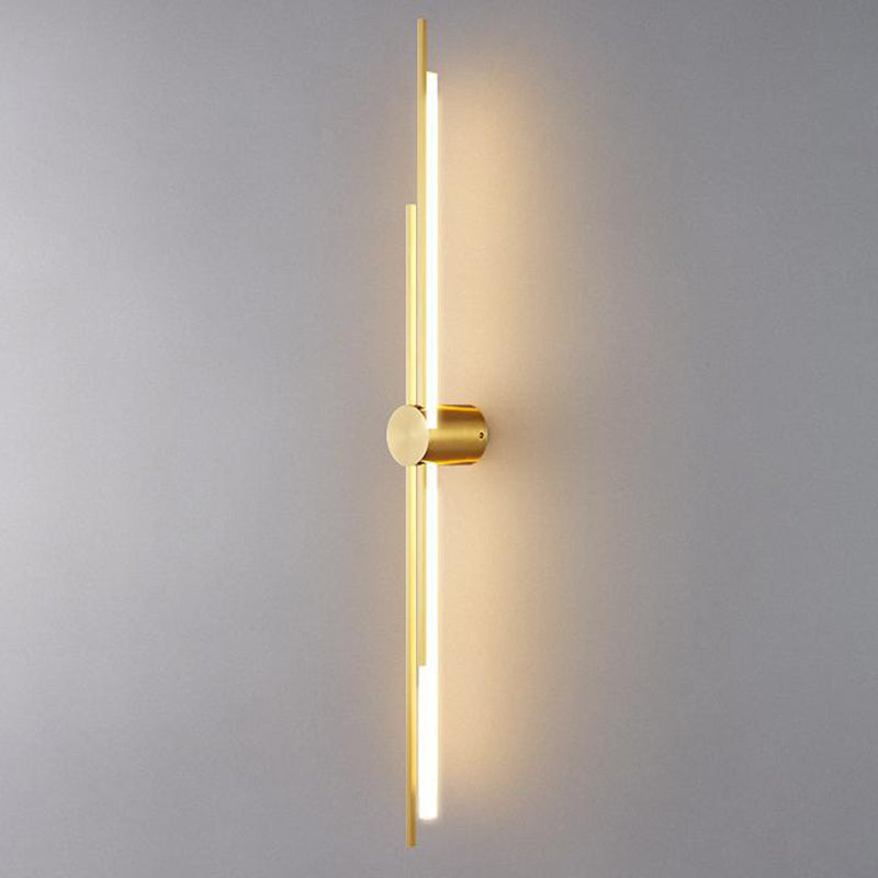 Brass Acrylic Linear Bedroom Wall Lamp