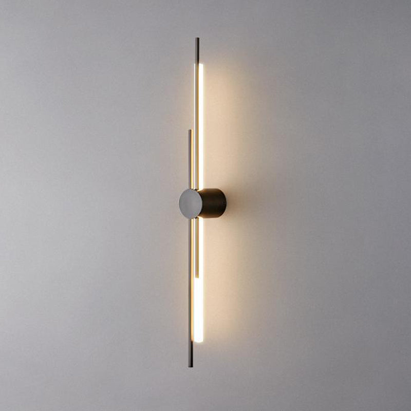 Brass Acrylic Linear Bedroom Wall Lamp