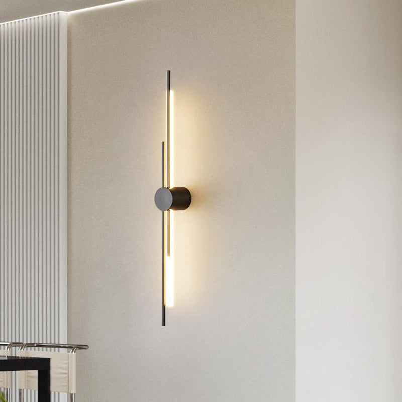 Brass Acrylic Linear Bedroom Wall Lamp