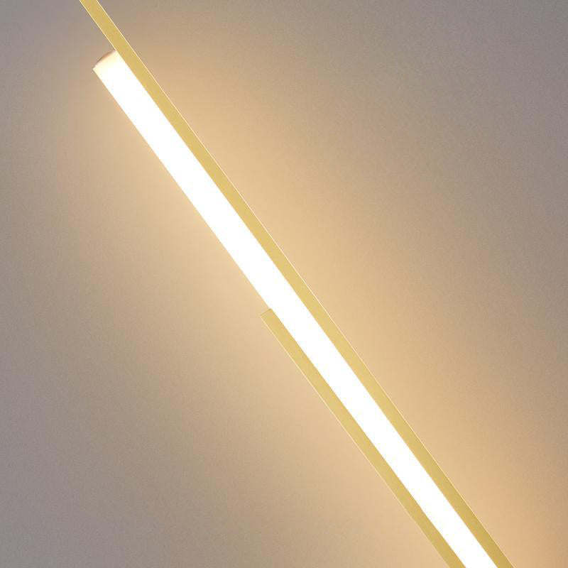 Brass Acrylic Linear Bedroom Wall Lamp