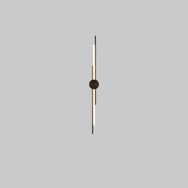 Brass Acrylic Linear Bedroom Wall Lamp