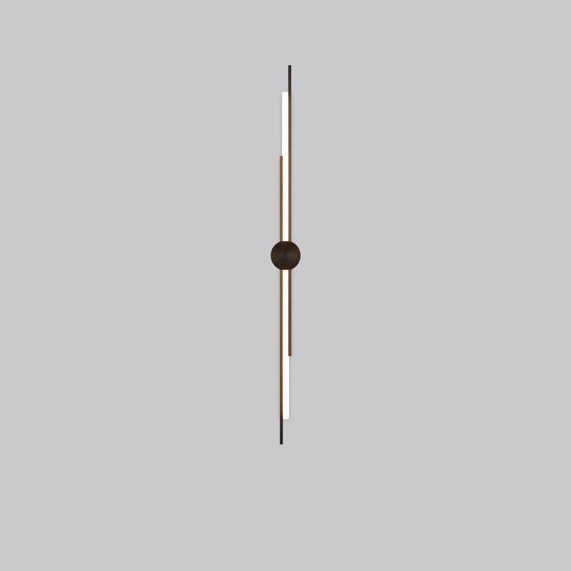 Brass Acrylic Linear Bedroom Wall Lamp