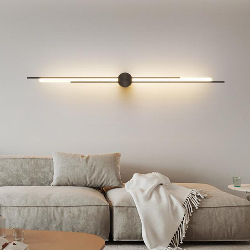 Brass Acrylic Linear Bedroom Wall Lamp