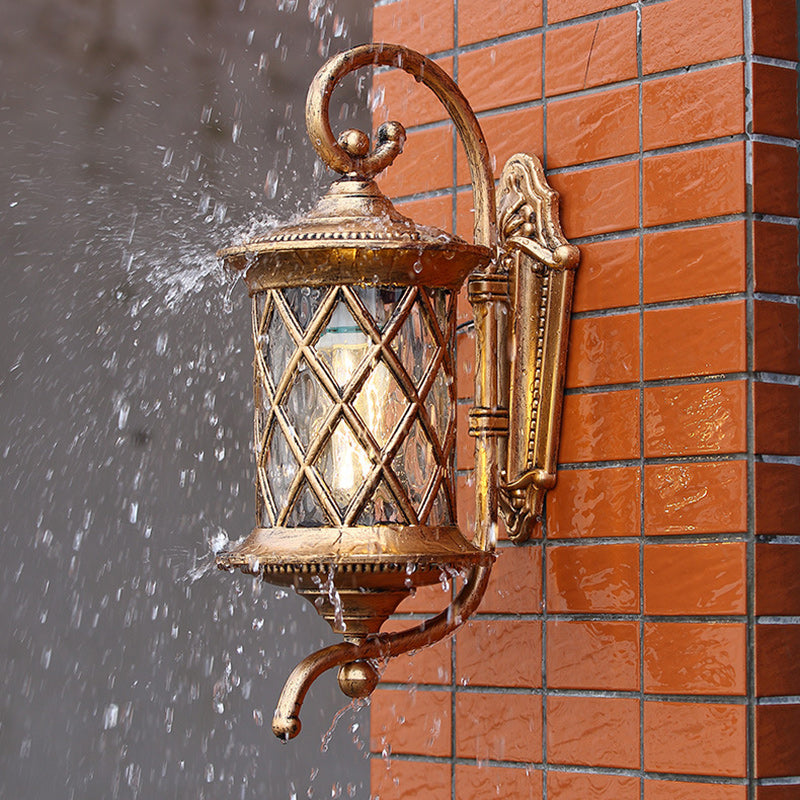Aluminum Glass Cylindrical Garden Outdoor Light