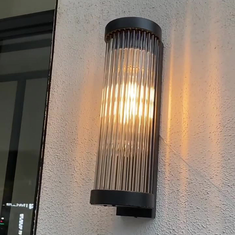 Stainless Steel Glass Cylinder Outdoor Light