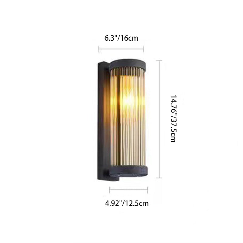 Stainless Steel Glass Cylinder Outdoor Light