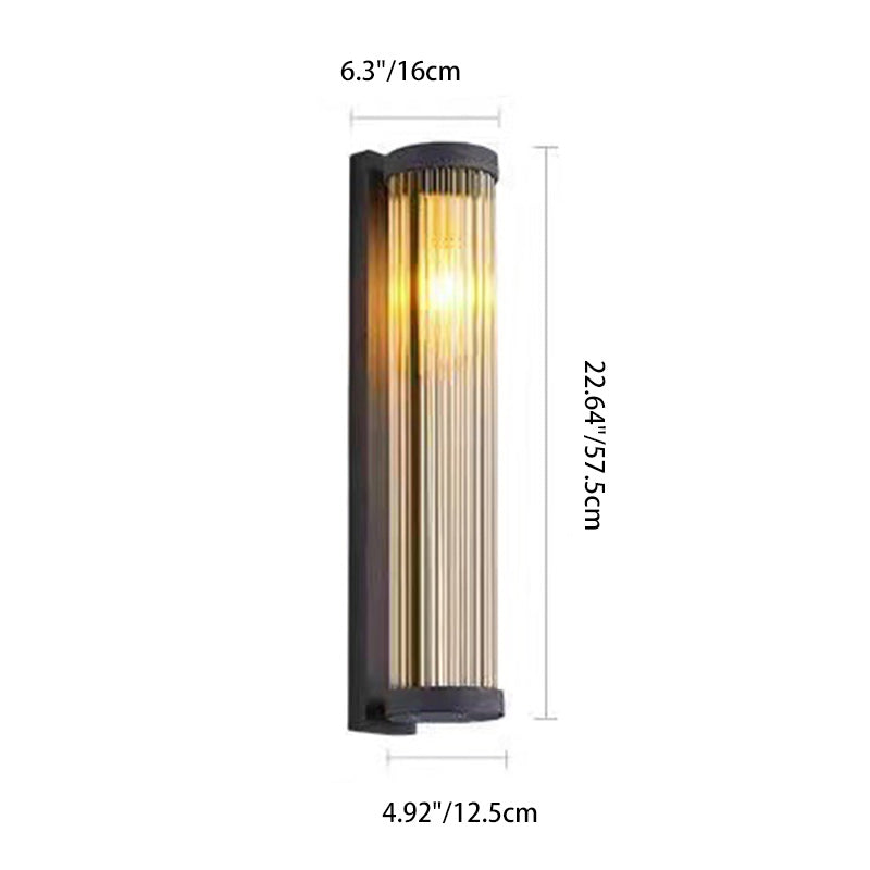 Stainless Steel Glass Cylinder Outdoor Light