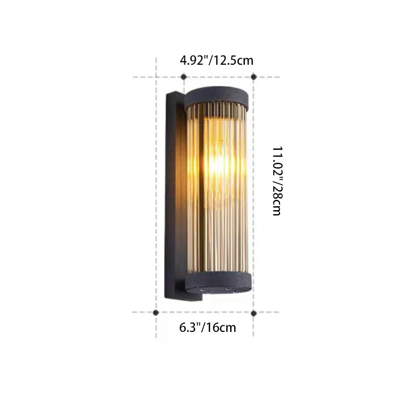 Stainless Steel Glass Cylinder Outdoor Light
