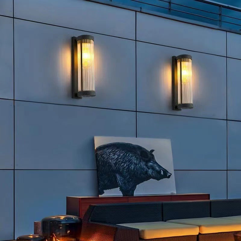 Stainless Steel Glass Cylinder Outdoor Light