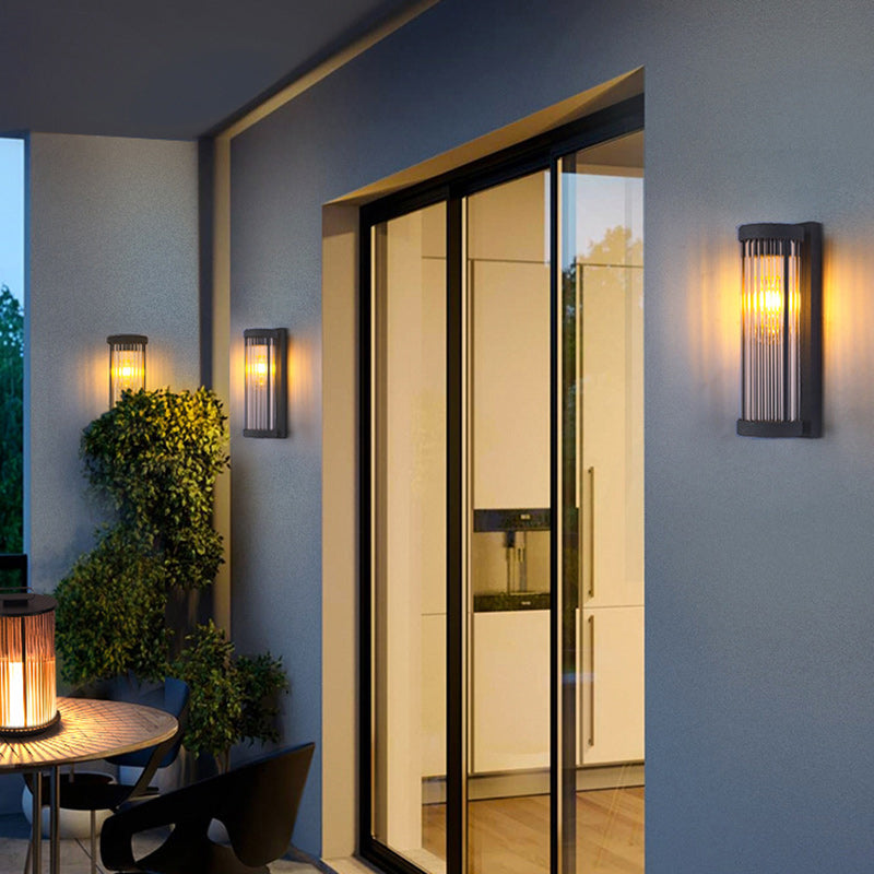 Stainless Steel Glass Cylinder Outdoor Light